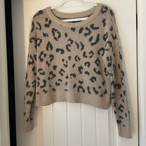 Leopard print cozy sweater